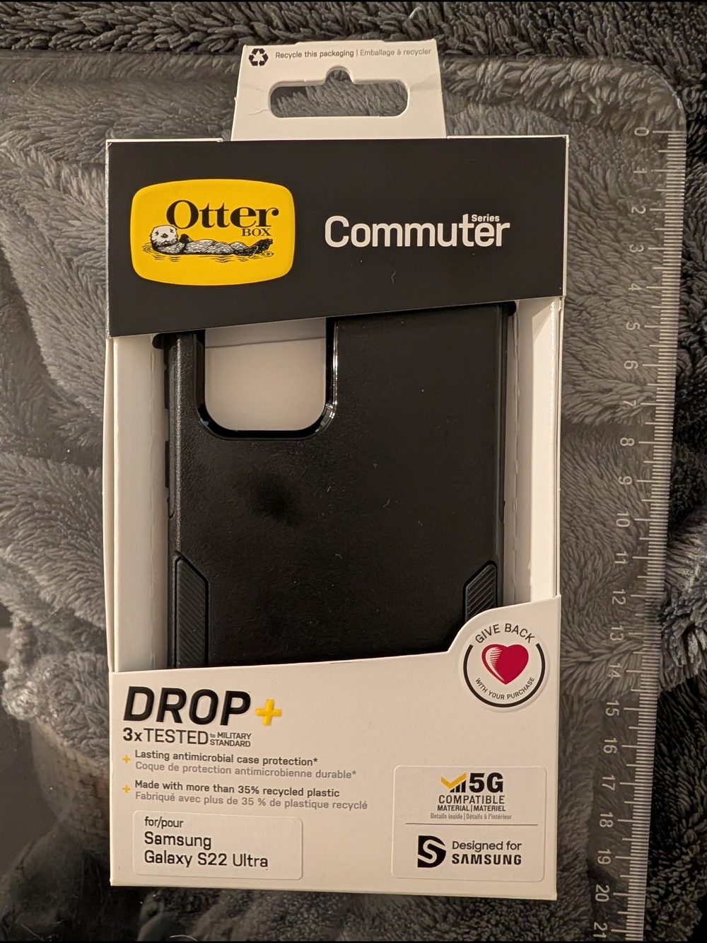 OtterBox Commuter Series Drop+ Case for Samsung Galaxy S22 Ultra - Black